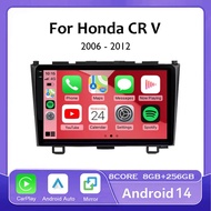 Car Radio Android 14 For Honda CR-V 3 RE CRV 2006 2007 2008 - 2012 Wireless CarPlay Auto 4G+WIFI DSP