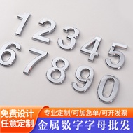 Various Sizes Letter Signs Electroplating Nameplate ABS House Signs Supermarket 3D Three-Dimensional