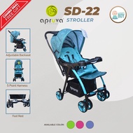 Apruva SD-22 Aller Reversible Handle Deluxe Stroller for Baby Blue Green