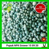 pupuk eceran Grower 15-09-10  isi1kg. Mengandung Nitrogen 15% Fosfor 9% dan Kalium 20% Nitrogen dala