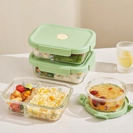 Glass Crisper FreshKeeping Lunch Box Dustproof Fresh-Keeping Box Sealed Lunch High Temperature Resis