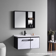 Plastic Steel Bathroom Cabinet Combination Ceramic Whole Washbin Hotel Apartment Wash Basin Washstand Wash Basin Cabinet Mirror Cabinet