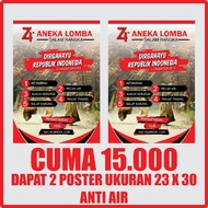 August 17th pamphlet poster, only 15.000 get 2 waterproof