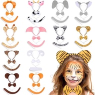 Cosplay Animal Costume Kids Baby Tiger Giraffe Ears Headband Tail Set Kindergarten Cartoon Cosplay C