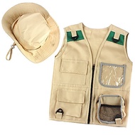 Kids Outdoor Explorer Vest Set Children Role Play Cosplay Costume