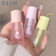 XIANEE Lipstick, Non-sticky Glass Lip Oil, Lip Care Serum Moisturizes Big Brush Head Fragrance Lip P