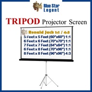 Direct Factory Portable Projector Tripod Screen 5x5 6x6 7x7 8x6 8x8 - Ronald Jack High Quality Scree