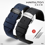 [Trendy Must-Have] HAMILTON HAMILTON Strap Khaki Field Air Navy Nylon Canvas Strap HAMILTON 22mm