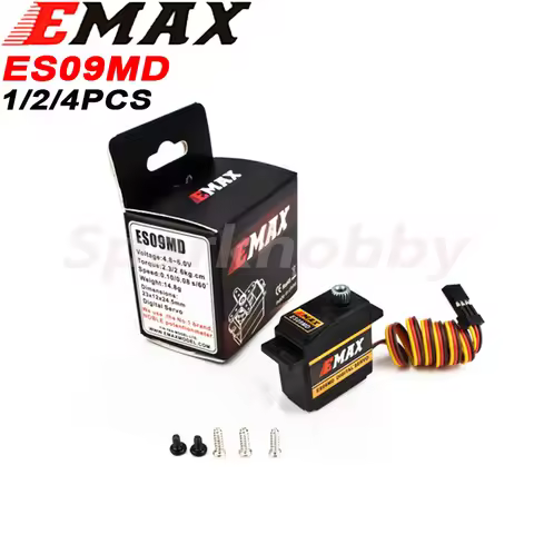Original EMAX ES09MD Metal Digital Servo 14.8g Waterproof Servo with Gears for RC Car Helicopter Boa