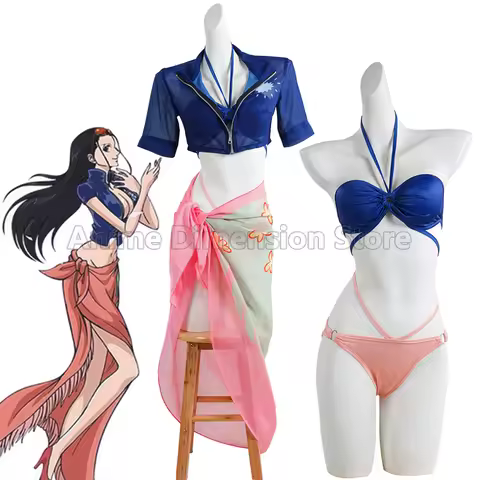 Nico Robin Cosplay Costume Swimsuit One Anime Piece Role Play Uniform Halloween Carnival Dressing Fo