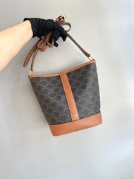 CELINE Bucket bag Small 經典凱旋門 水桶包 小號 黃褐色