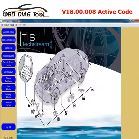 Latest MINI VCI V16.30.013/V17.20.013 For TOYOTA Car Diagnostic Cable Techstream V18.00.008 For MINI