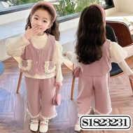 Setelan panjang 3in Baju & Celana anak perempuan import premium Set anak cewek style ala korea baju