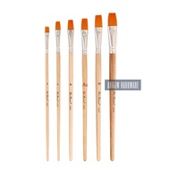 Pro Stencil Painting Brushes Set 6 Types Oil Acrylic Gouache Paint Brushes Set