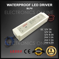 Lexon Power Supply Waterproof LED Driver DC12V 3A DC12V 5A DC12V 8.5A DC24V 1.5A DC24V 2.5A DC24V 4.