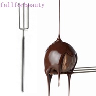 FALLFORBEAUTY Cheese Fondue Fork, Irregular Shaped Stainless Steel Chocolate Dipping Fork, Kitchen Gadgets Long Handle Silver Rustproof Chocolate Dipping Tool DIY