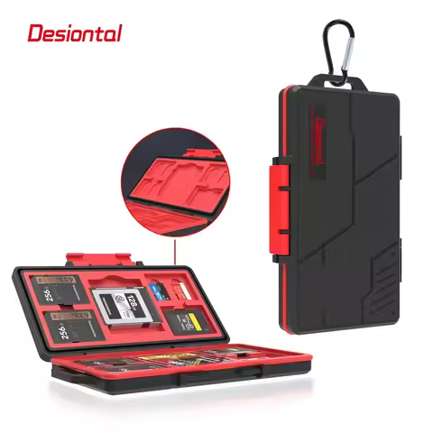 Waterproof Shockproof Memory Card Storage Case, ABS Hard Shell Card Holder Organizer for SD TF CF-A 
