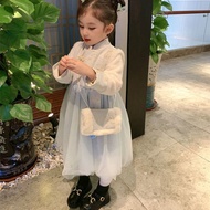 Chinese New Year Anniversary Dress Anniversary Costume cod Baby Fleece Lining Girls Dress fashion Ch