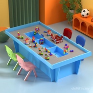 Playground Large Building Block Table Multifunctional Toy Table Game Table Groove Storage Table Buil