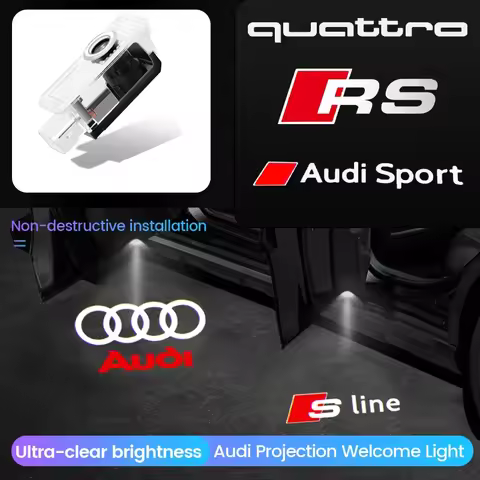 Car Door Led Welcome Light Projection Lamp Light Decoration For Audi Quattro A3 A4 A6 A5 Q5 A1 Q7 Q3