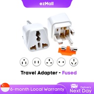 Travel Adaptor with Fuse, Universal to UK, SG 3 Pin Plug Adapter, US, EU, China to Singapore