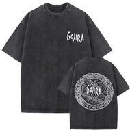 Washed Vintage Metal Rock Band Gojira T-shirt From Mars To Sirius T-shirts Mens Women Gothic Punk Ov