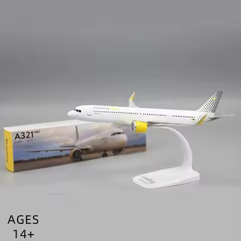 1:200 Scale Spanish Vueling Airlines Airplane Model A321 NEO ABS Plastic Model Collection Display Bo