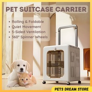 Cat Carrier Suitcase Box Rolling Pet Carrier Pet Trolley Box Cat carrier box pet luggage Cat Trolley