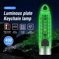 Boruit V1 Mini Flashlight 400LM IPX6 Waterproof 12 Light Modes Type C Charging Portable Keychain Lam