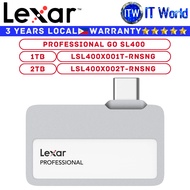 Itw | Lexar 1TB/2TB SSD Professional Go Portable SSD SL400 Silver PocketSized Plug and Play External