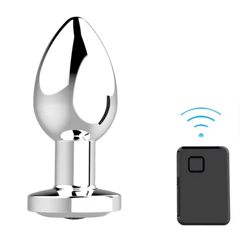 Multi Frequency Metal Anal Plug Vibrator Wireless Remote Control Massage Anal Adult Masturbator For 