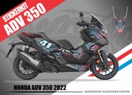 Hugsticker สติ๊กเกอร์ติดรถ สติ๊กเกอร์ ADV 350 ลายไฟ (Arai Fire)