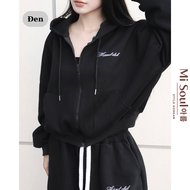 Áo Khoác Boxy Hoodie Thêu Chữ MISOUL CLUB BigSize 495 Form Rộng Áo Hoodie Nỉ 2 Da Có Hình Thêu Phía 