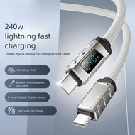 240W  Type C to Type C Cable Display Mechanical Fast Charging USB C To USB C Cable