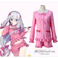 Kostum Cosplay Cewek Piyama Izumi Sagiri Anime Eromanga Sensei Full Set Costum Cosplay Piyama Wanita