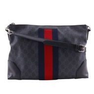 【日本直送】GUCCI 郵差包 側背包 474139 GG Supreme 帆布 黑色 中性【二手】