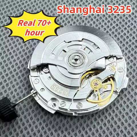 Real 70+ hour power shanghai 3235 automatic mechanical movement SUB DJ watch movement VR3235 clean f