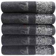 5-Pack Arnold Palmer Design Luxury Towel 190g Gray Dark Gray Thick Premium Brand Beautiful