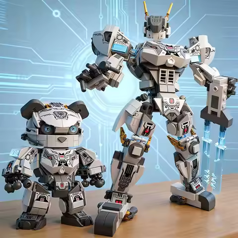 Deformable Robot Building Blocks Super Hero Mecha Building Blocks Panda Building Blocks Childrens To