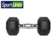 ATHLETICO RUBBER HEXAGON DUMBBELL 15LB