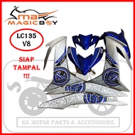 MAGICBOY MAGIC BOY COVERSET LC135 135LC V8 FI BIRU SILVER BATIK / BLUE SILVER BATIK / BATIK BIRU