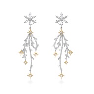 [With Box] HEFANG HEFANG Jewelry Starlight Snow Branch Earrings Earrings