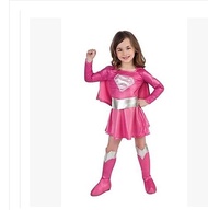 Children Hot Pink Suman Girl DressHalloween Cosplay Party Super Hero Suman Costume With CapeBootsBel