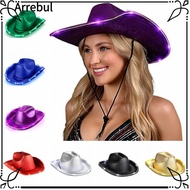 ARREBUL Space Cowgirl Hat, EVA Comfortable Light Up Cowgirl Hat, Durable Shiny Composite LED Cowboy 