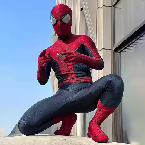 Anime Spider Man Remy Toby cosplay costume superhero adventure Black Spider Halloween cosplay party 