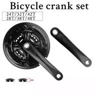 BMX MTB Bike Square Crankset For 6/7/8 Speed Crank+Chainring+Arm 28T/38T/48T Crank Arm 17