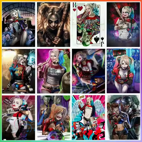 DC Comics Harlequin Creation Kit Canvas Cross 5d Mosaic Stitch Diamond Painting Art Novelties Big Si