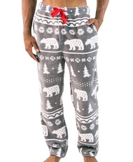 Men's Fleece Pajama Pants, Nordic Fleece Pajama Bottoms for Men, Warm Pajama Pants