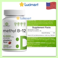Viên uống Vitamin Methyl B12 5000mcg Deal Supplement hũ 240 viên [Hàng Mỹ]