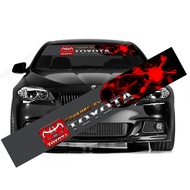 1PC Car Front Windshield Stickers Window Decorative Decals for Toyota Camry Corolla Avanza Yaris Vio